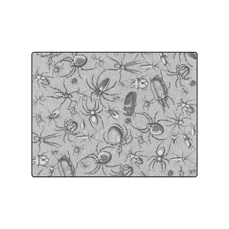 beetles spiders creepy crawlers insects grey Blanket 50"x60"