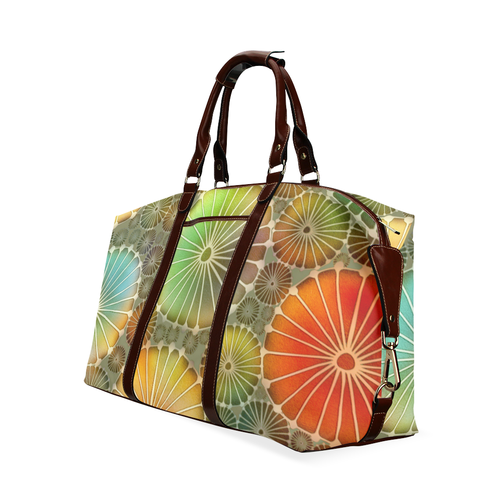 Floral Circles Classic Travel Bag (Model 1643) Remake