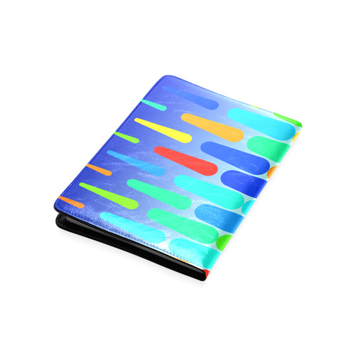 Colorful shapes on a blue background Custom NoteBook A5