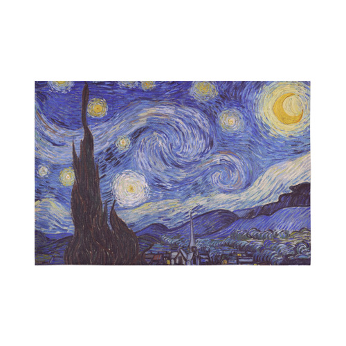Vincent Van Gogh Starry Night Cotton Linen Wall Tapestry 90"x 60"