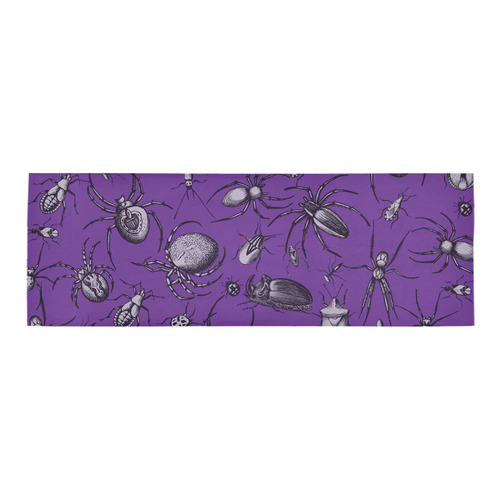 spiders creepy crawlers insects purple halloween Area Rug 9'6''x3'3''