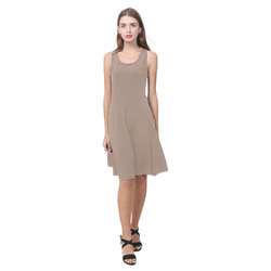 Warm Taupe Atalanta Casual Sundress(Model D04)