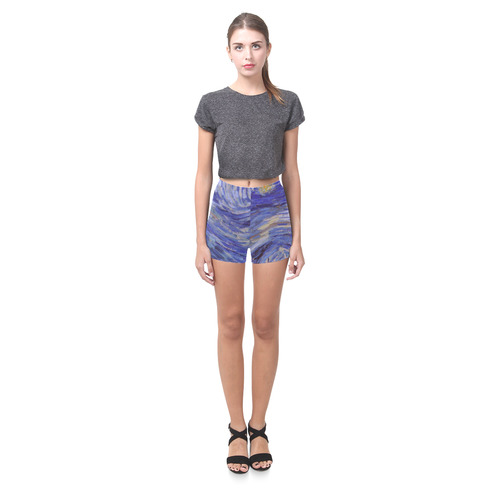 Vincent Van Gogh Starry Night Briseis Skinny Shorts (Model L04)