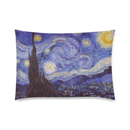 Vincent Van Gogh Starry Night Custom Zippered Pillow Case 20"x30"(Twin Sides)