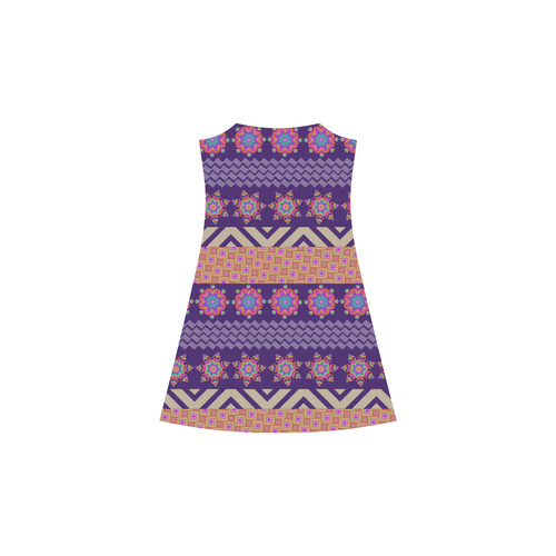 Colorful Winter Pattern Alcestis Slip Dress (Model D05)