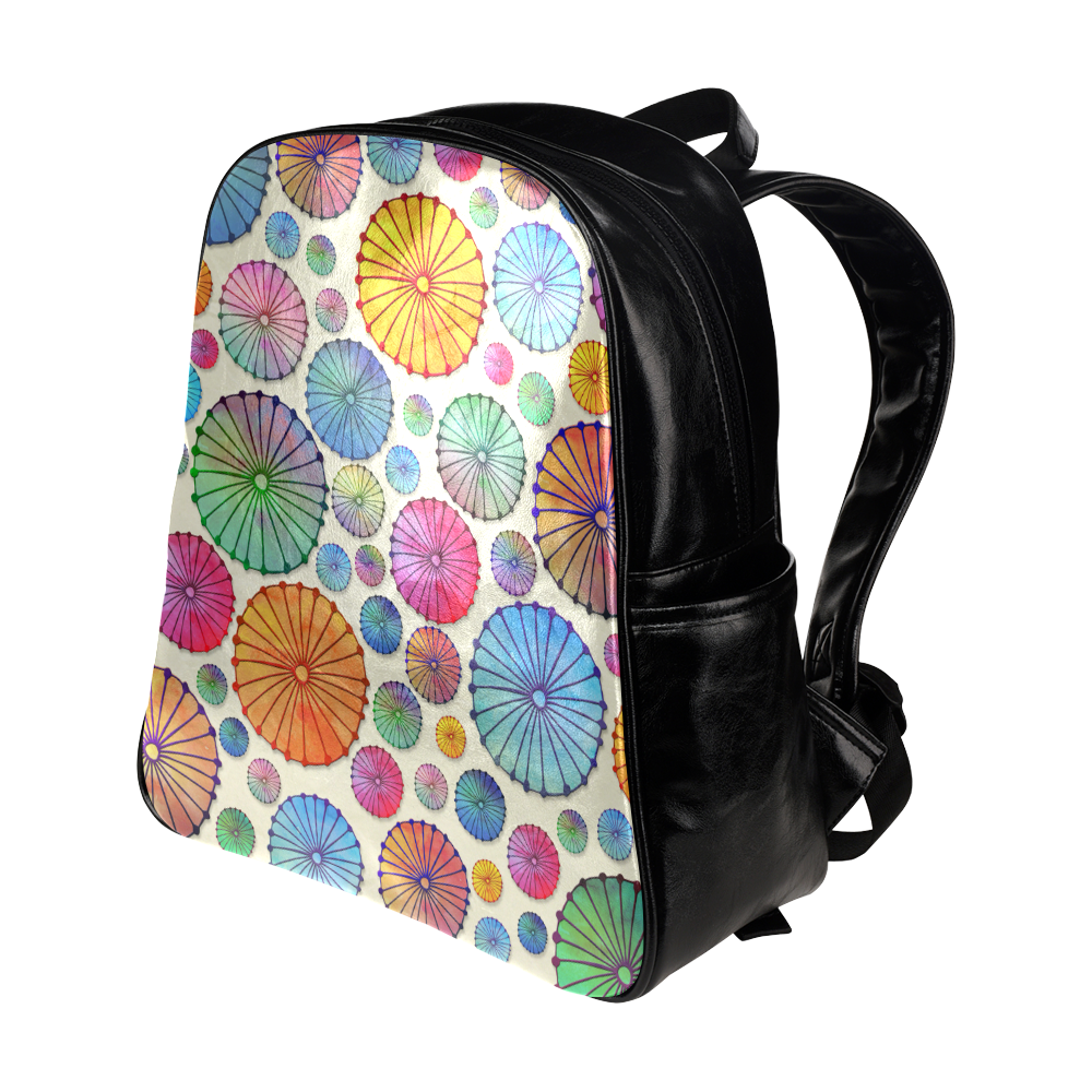 cocktail umbrellas-pillow Multi-Pockets Backpack (Model 1636)