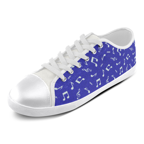 cute music pattern A Canvas Shoes for Women/Large Size (Model 016)