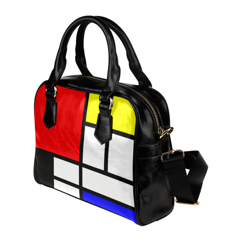 Mosaic DE STIJL Style black yellow red blue Shoulder Handbag (Model 1634)