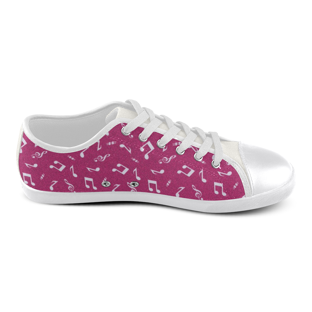 cute music pattern E Canvas Shoes for Women/Large Size (Model 016)