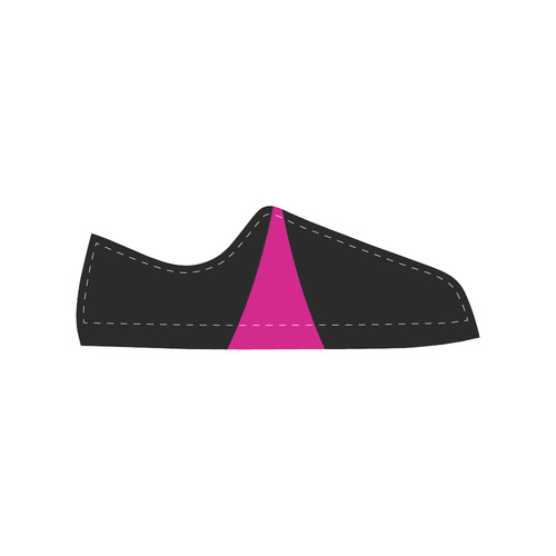 Pink Schwarz Canvas Women's Shoes/Large Size (Model 018)