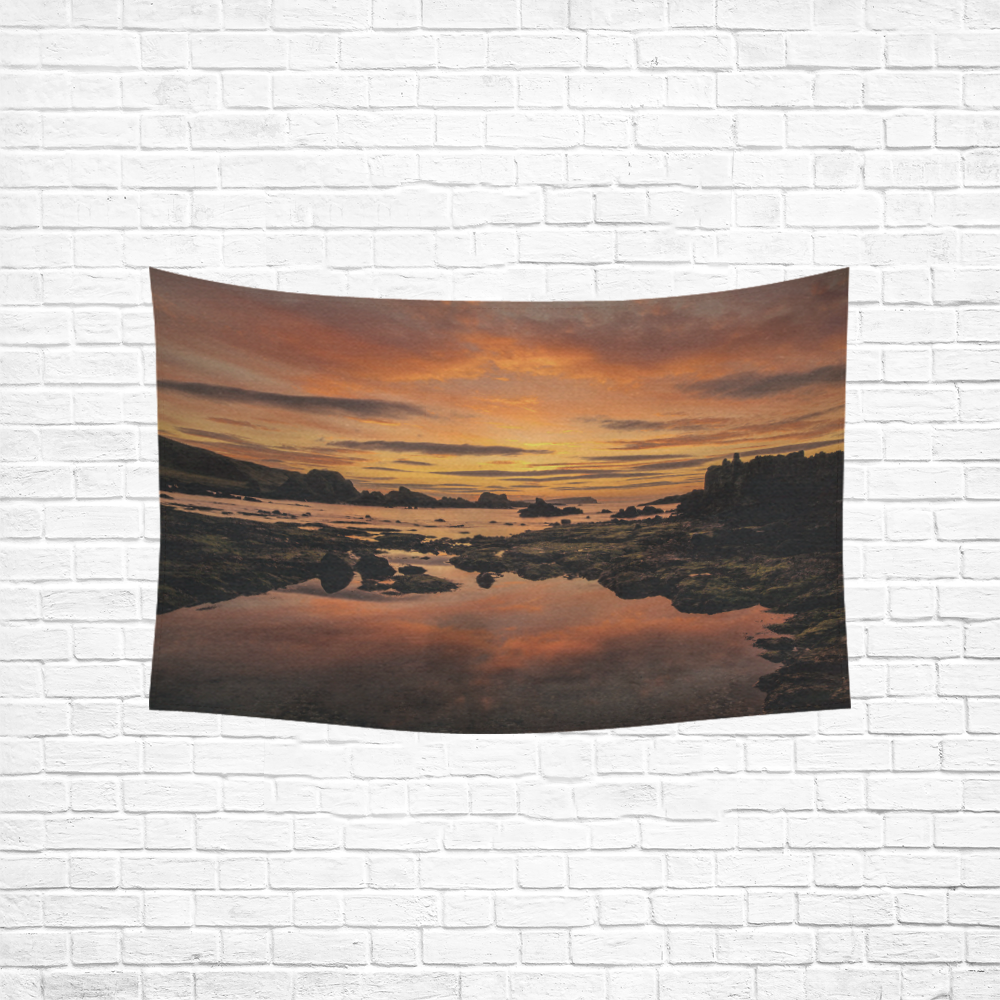 Evenings End Cotton Linen Wall Tapestry 60"x 40"