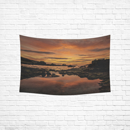 Evenings End Cotton Linen Wall Tapestry 60"x 40"