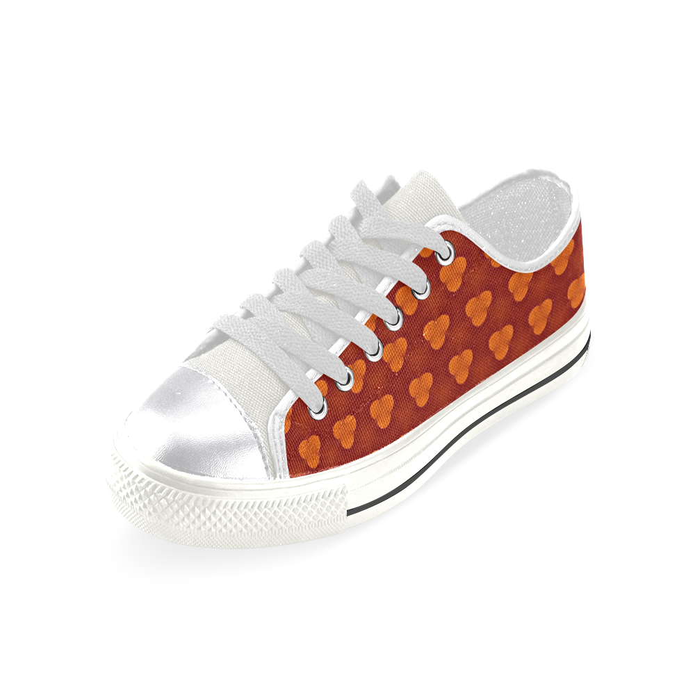 Drei Orange Kugel Canvas Women's Shoes/Large Size (Model 018)