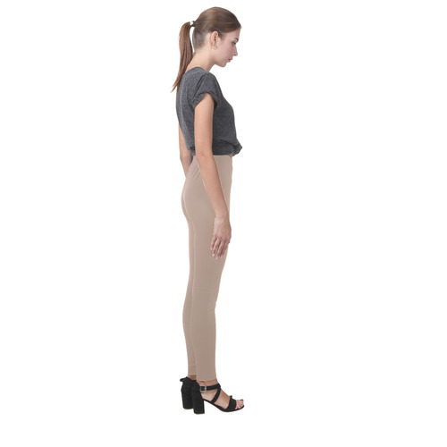 Warm Taupe Cassandra Women's Leggings (Model L01)