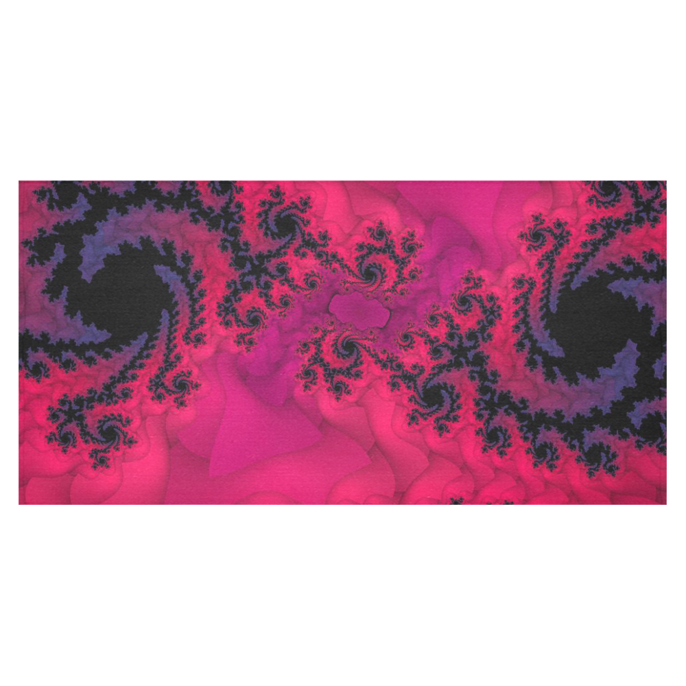 pink purple and black fractal Cotton Linen Tablecloth 60"x120"
