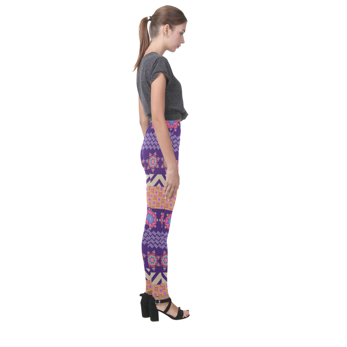 Colorful Winter Pattern Cassandra Women's Leggings (Model L01)