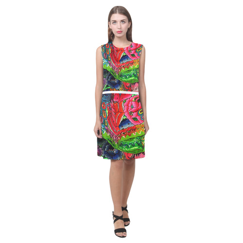 Peruvian Delight Eos Women's Sleeveless Dress (Model D01)