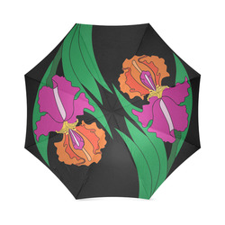 Iris Yin Yang Black Foldable Umbrella (Model U01)