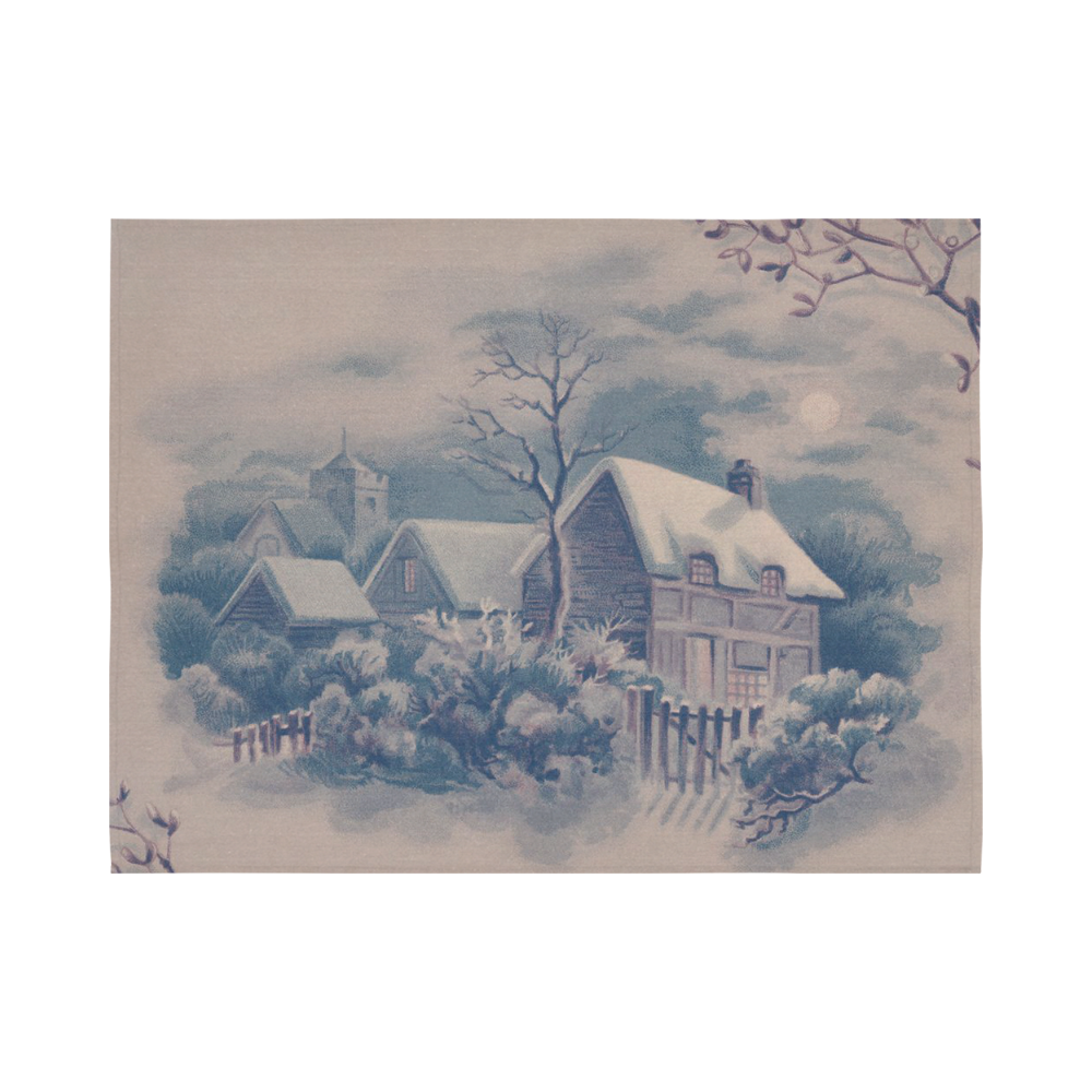 winter scene C Cotton Linen Wall Tapestry 80"x 60"
