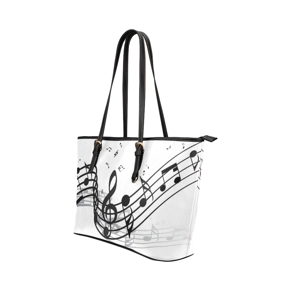 Music Leather Tote Bag/Small (Model 1651)
