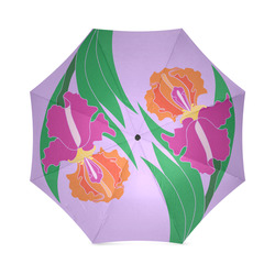 Iris Yin Yang Lavender Foldable Umbrella (Model U01)