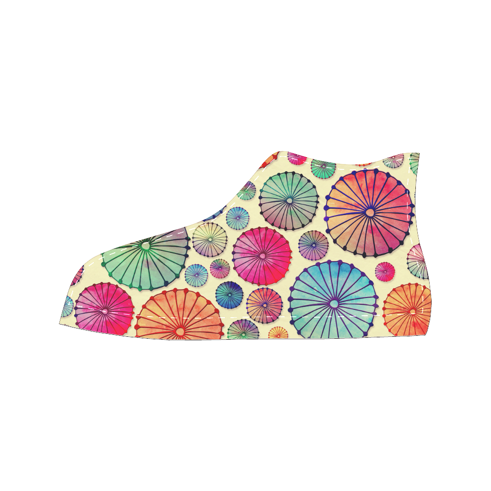 cocktail umbrellas-pillow Men’s Classic High Top Canvas Shoes /Large Size (Model 017)