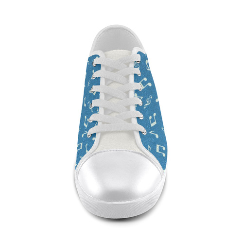 cute music pattern B Canvas Shoes for Women/Large Size (Model 016)