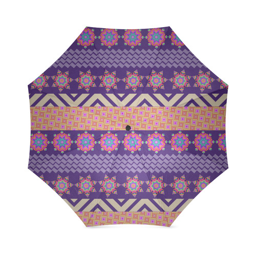Colorful Winter Pattern Foldable Umbrella (Model U01)