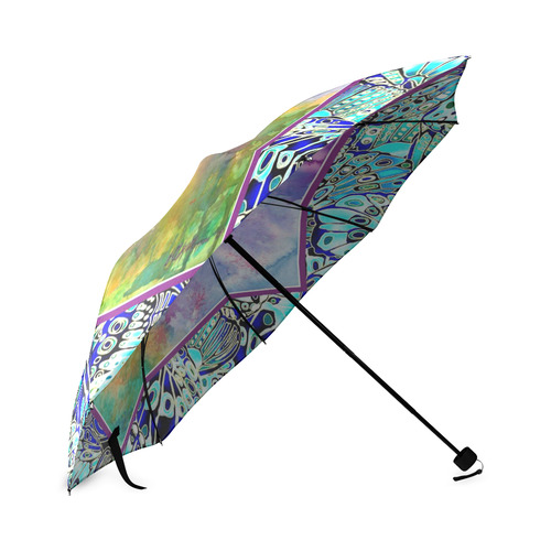 Cat and Monarch Winged Trim II Foldable Umbrella (Model U01)