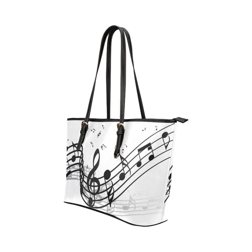 Music Leather Tote Bag/Large (Model 1651)