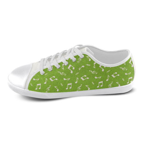 cute music pattern C Canvas Shoes for Women/Large Size (Model 016)