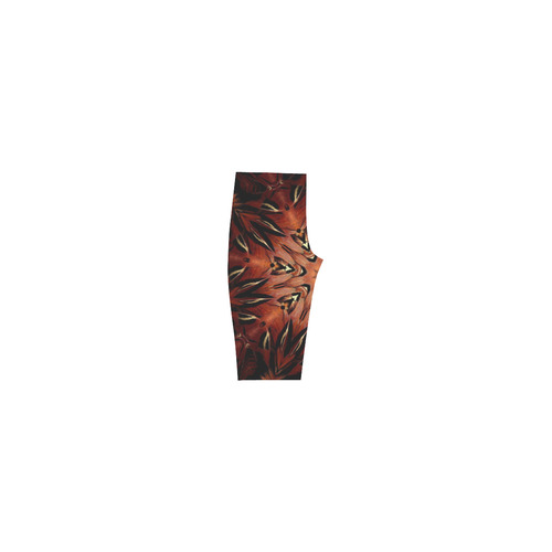 Flaming Feather Kaleidoscope Hestia Cropped Leggings (Model L03)