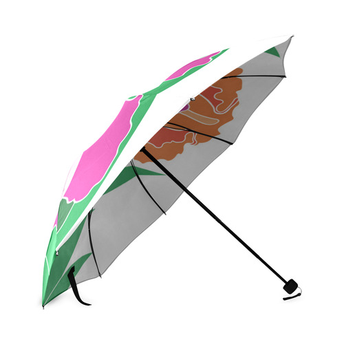 Large Pink and Orange Iris Foldable Umbrella (Model U01)