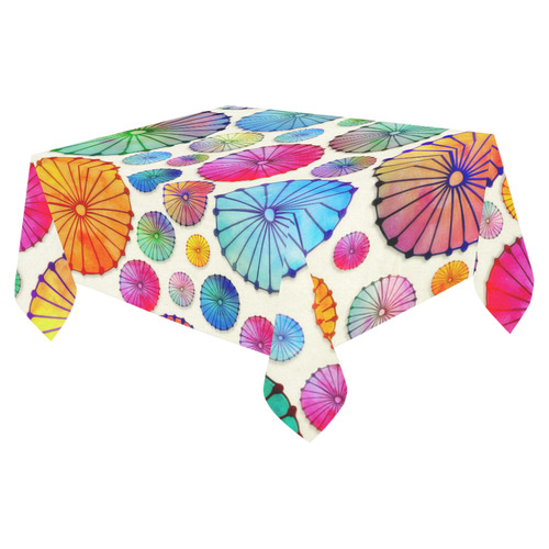 cocktail umbrellas-pillow Cotton Linen Tablecloth 52"x 70"