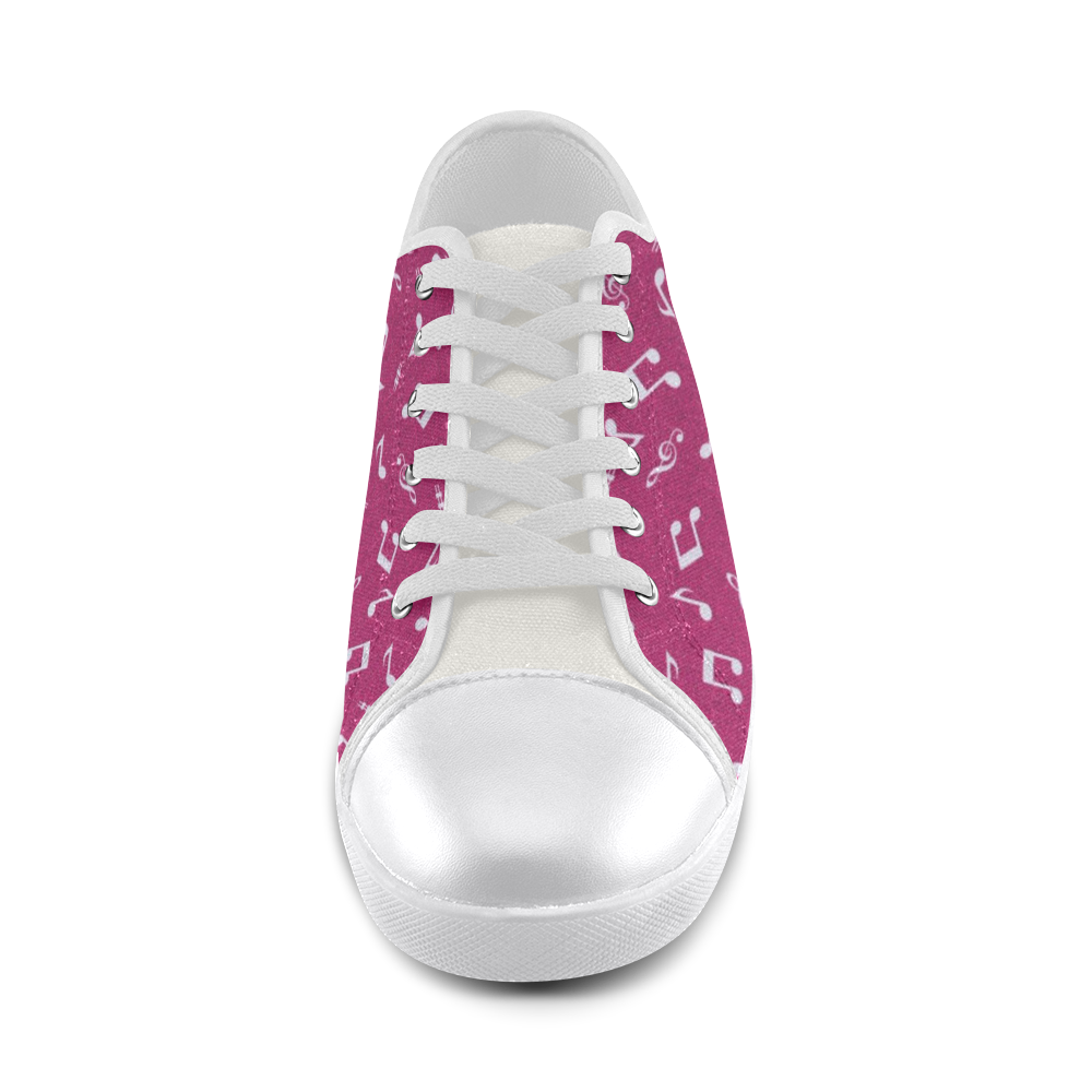 cute music pattern E Canvas Shoes for Women/Large Size (Model 016)