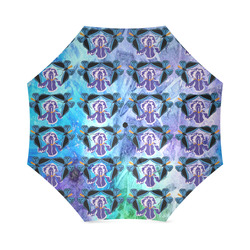 Birdwing on Iris Pattern Foldable Umbrella (Model U01)