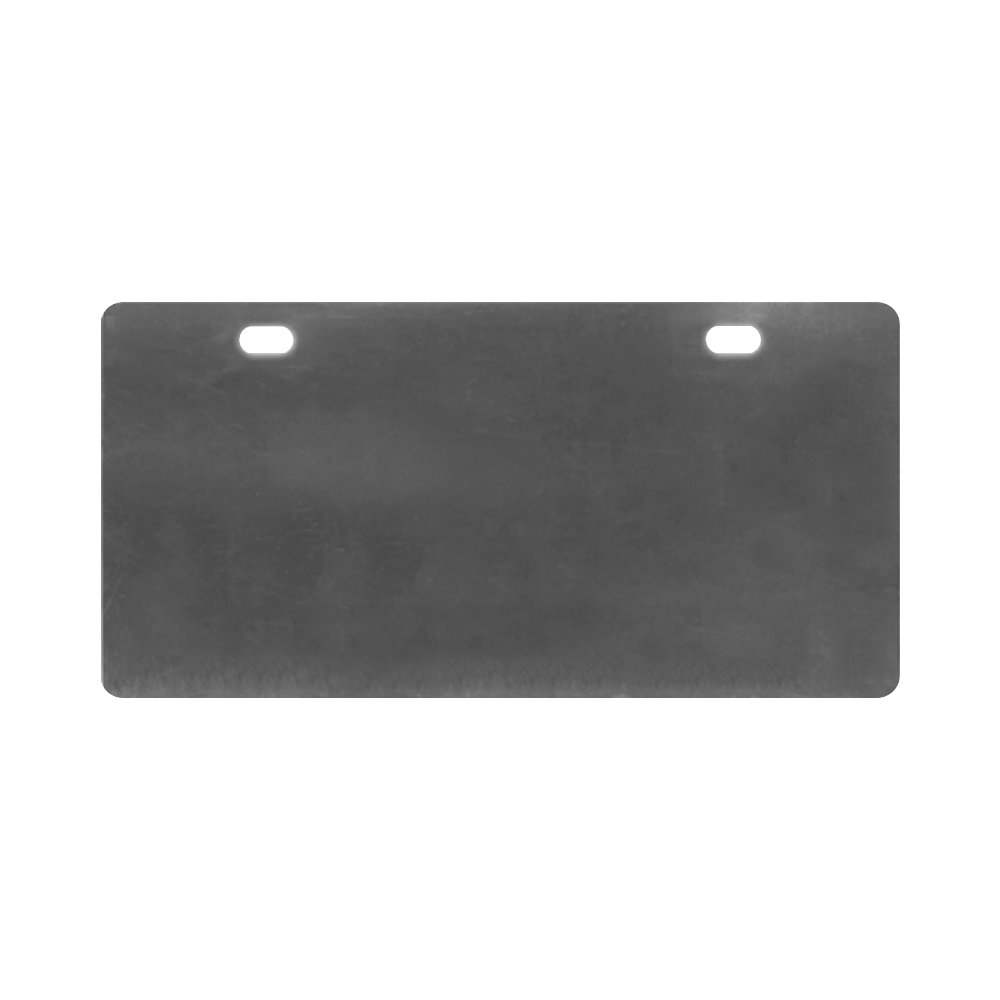 Bump Grid Black and White License Plate