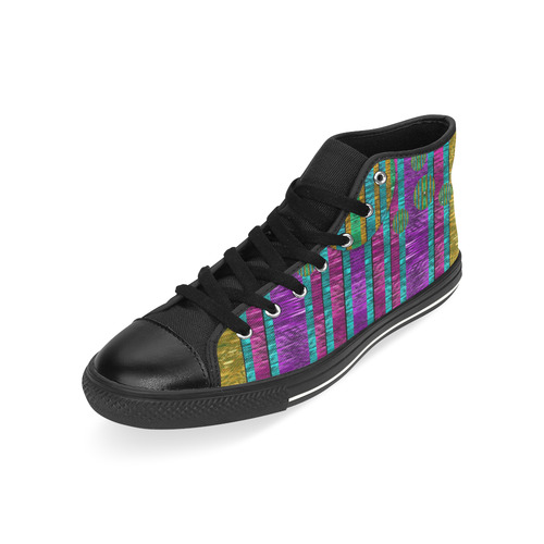 Our world filled of wonderful colors and love High Top Canvas Women's Shoes/Large Size (Model 017)