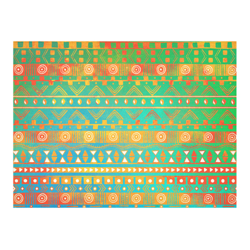 Inspired Aztec Pattern-2 Cotton Linen Tablecloth 52"x 70"
