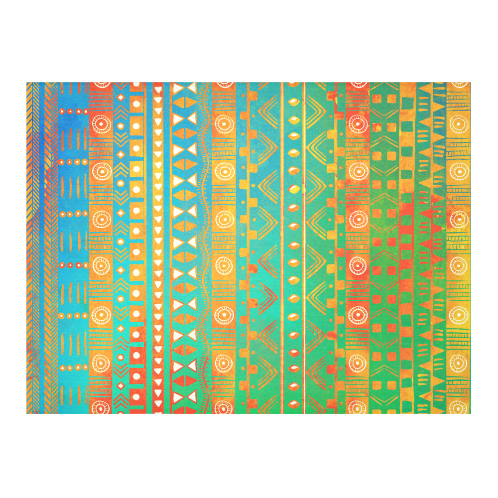 Inspired Aztec Pattern-2 Cotton Linen Tablecloth 52"x 70"