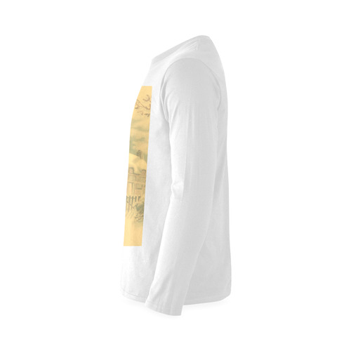 winter scene D Sunny Men's T-shirt (long-sleeve) (Model T08)