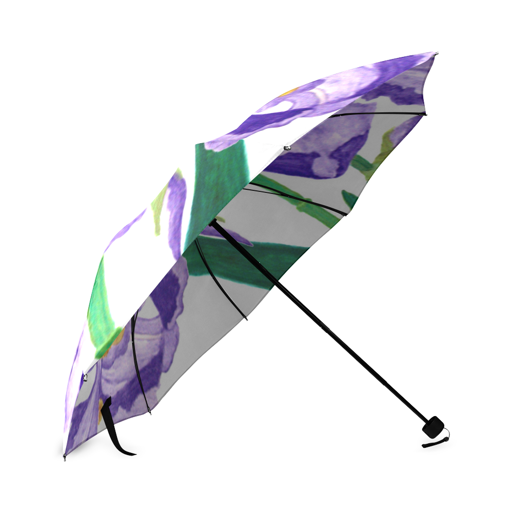 Purple Iris Diagonal Foldable Umbrella (Model U01)