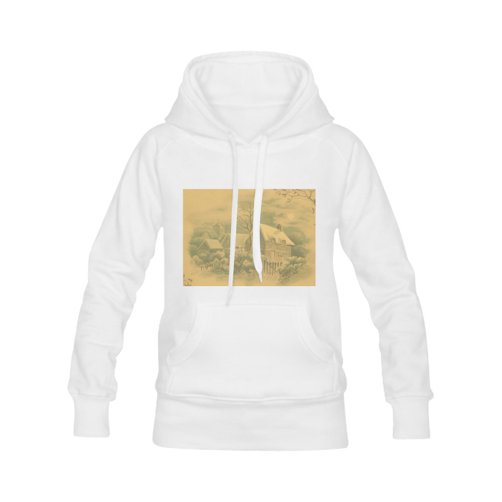 winter scene D Women's Classic Hoodies (Model H07)