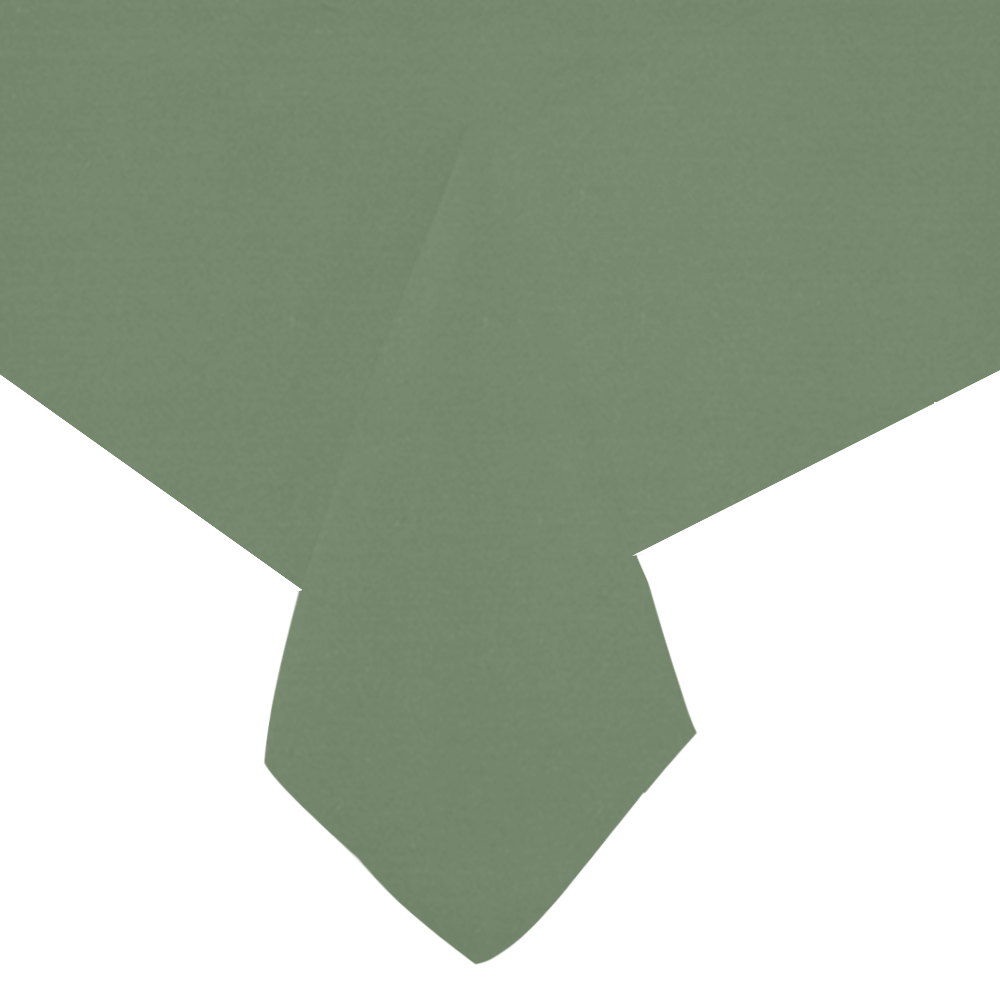 Vineyard Green Cotton Linen Tablecloth 60"x 104"