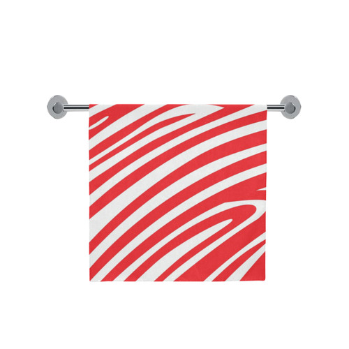 Wild zebra towel edition : red and white original design inspired with vintage Bath Towel 30"x56"