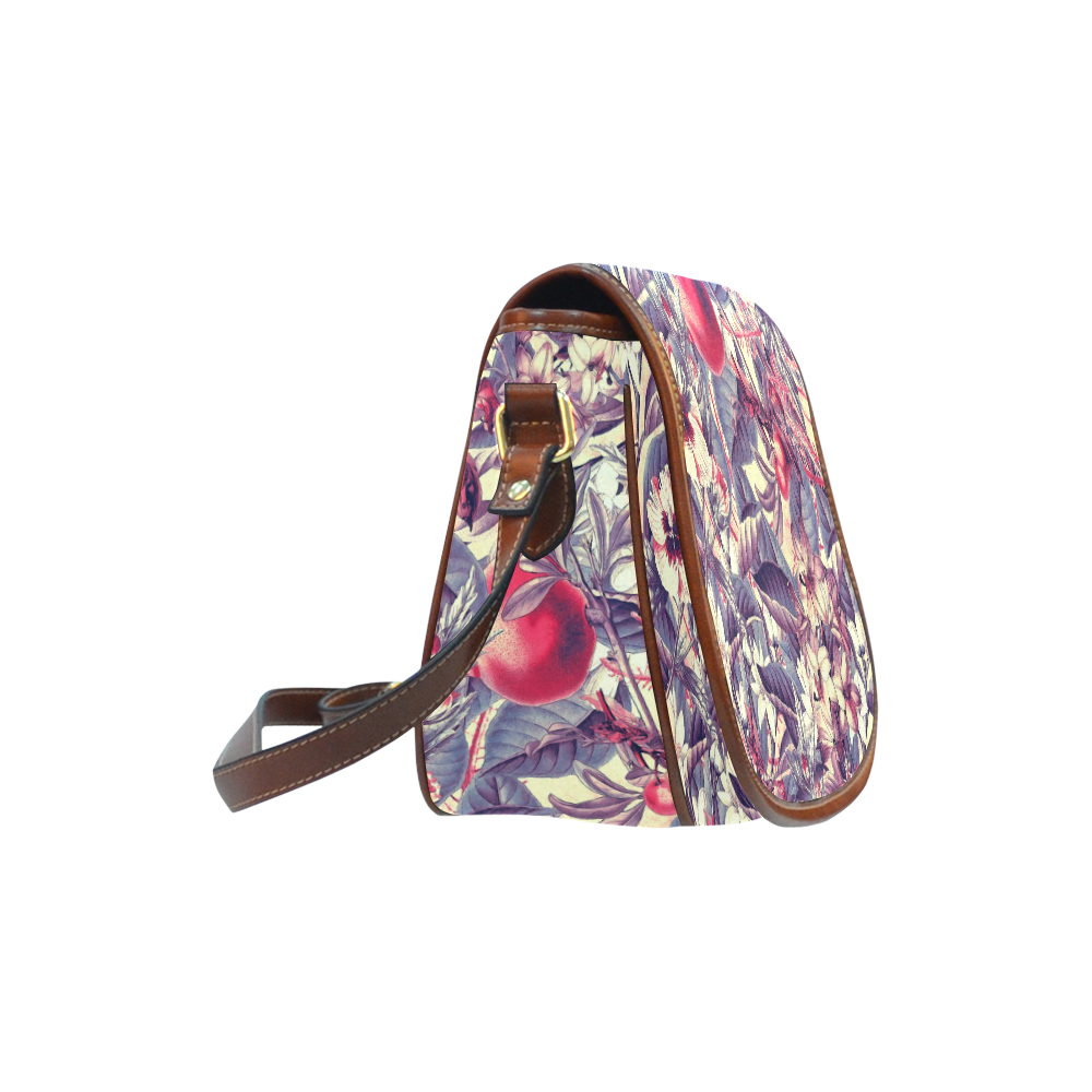 flowers 5 Saddle Bag/Large (Model 1649)