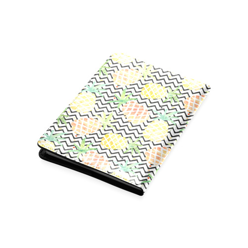 watercolor pineapple and chevron, pineapples Custom NoteBook A5