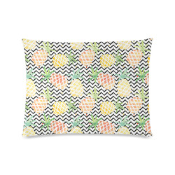 watercolor pineapple and chevron, pineapples Custom Zippered Pillow Case 20"x26"(Twin Sides)