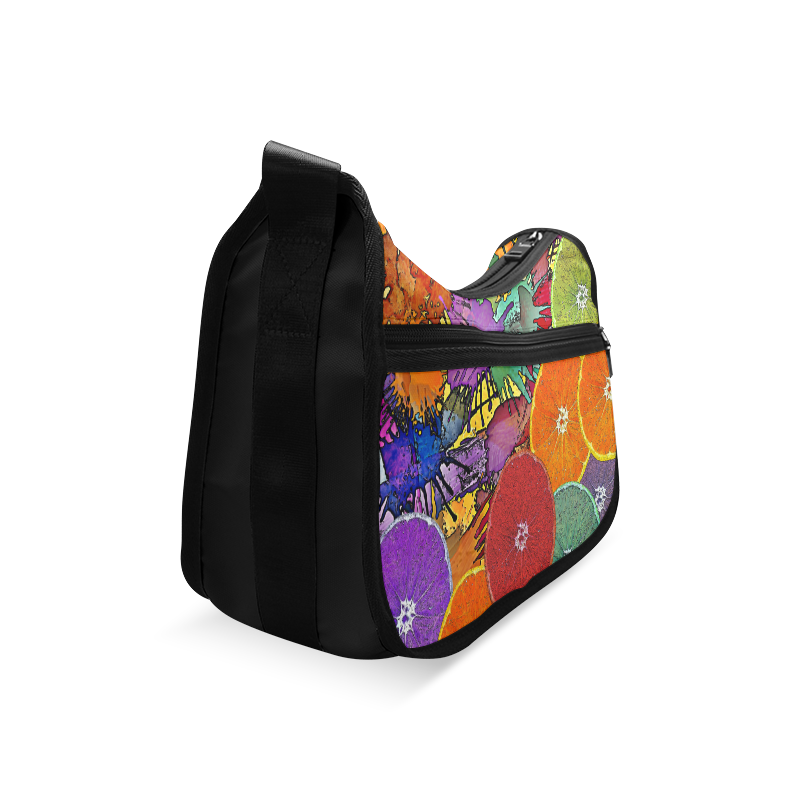 Pop Art Pattern Mix ORANGES SPLASHES multicolored Crossbody Bags (Model 1616)