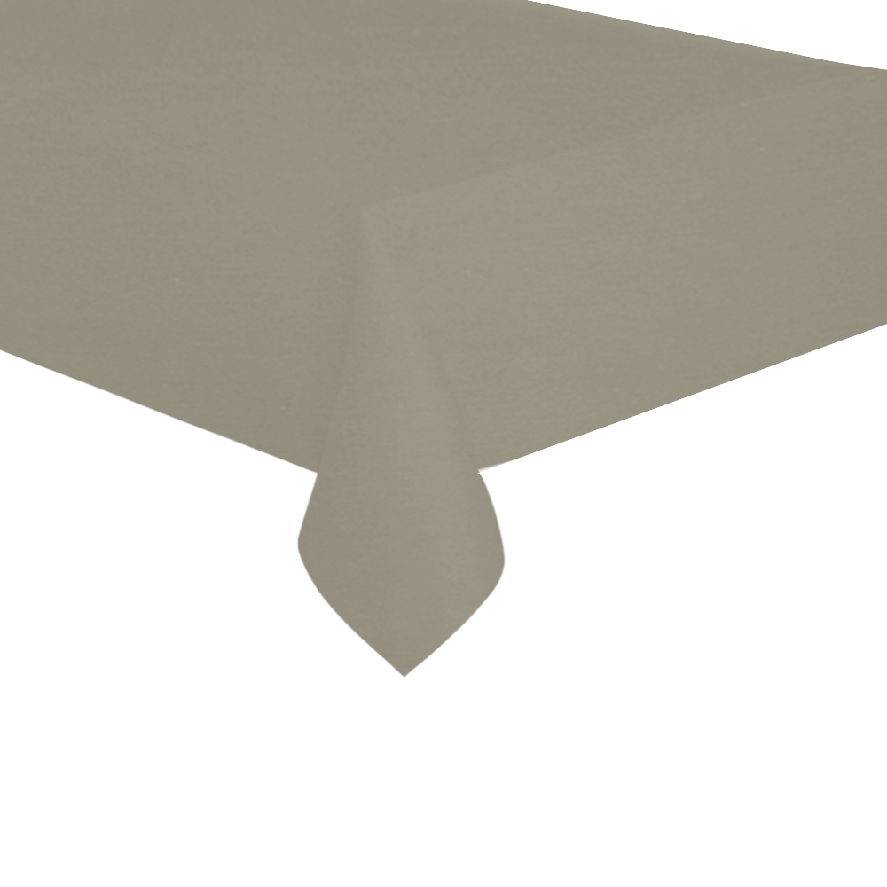 Desert Taupe Cotton Linen Tablecloth 60"x120"